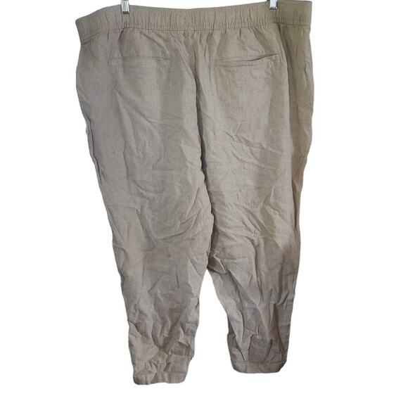 Old Navy Women's High-Waisted Cropped Linen-Blend Tapered Pants Plus Size 4X - Picture 4 of 7